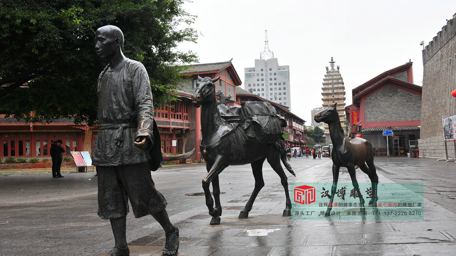 铸铜民俗人物雕塑,户外景区公园景观,黄铜雕塑加工厂