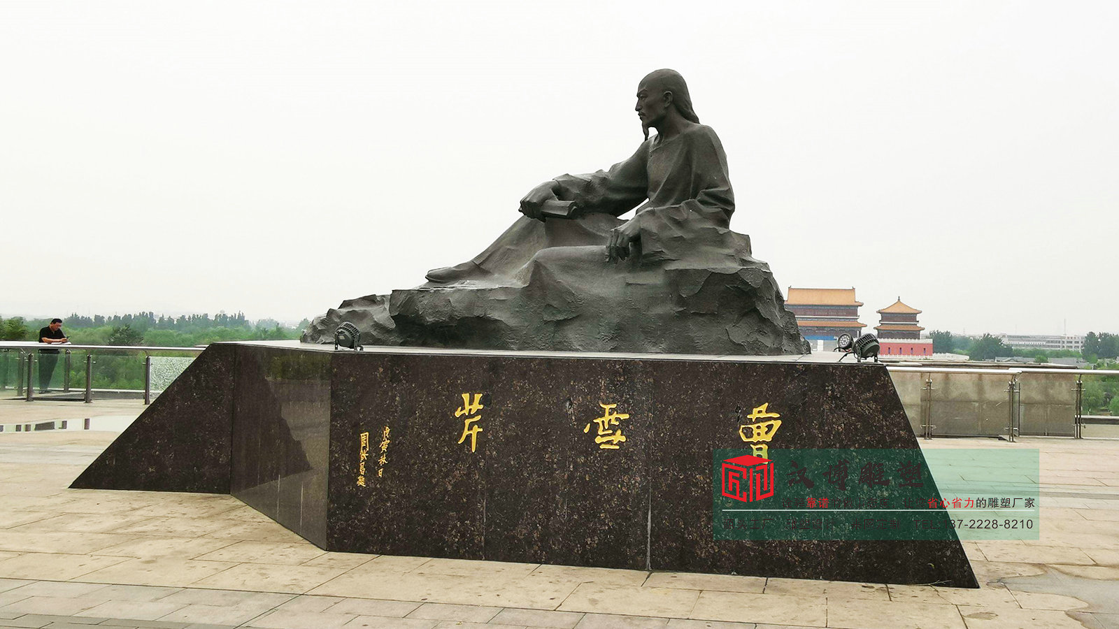 青铜曹雪芹人物雕塑,大型景区景观,黄铜人物雕塑源头工厂