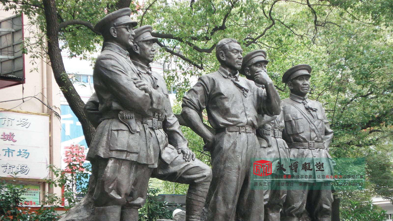 铸铜近代名人雕塑,户外部队学校景区摆件,黄铜人物雕塑加工厂家