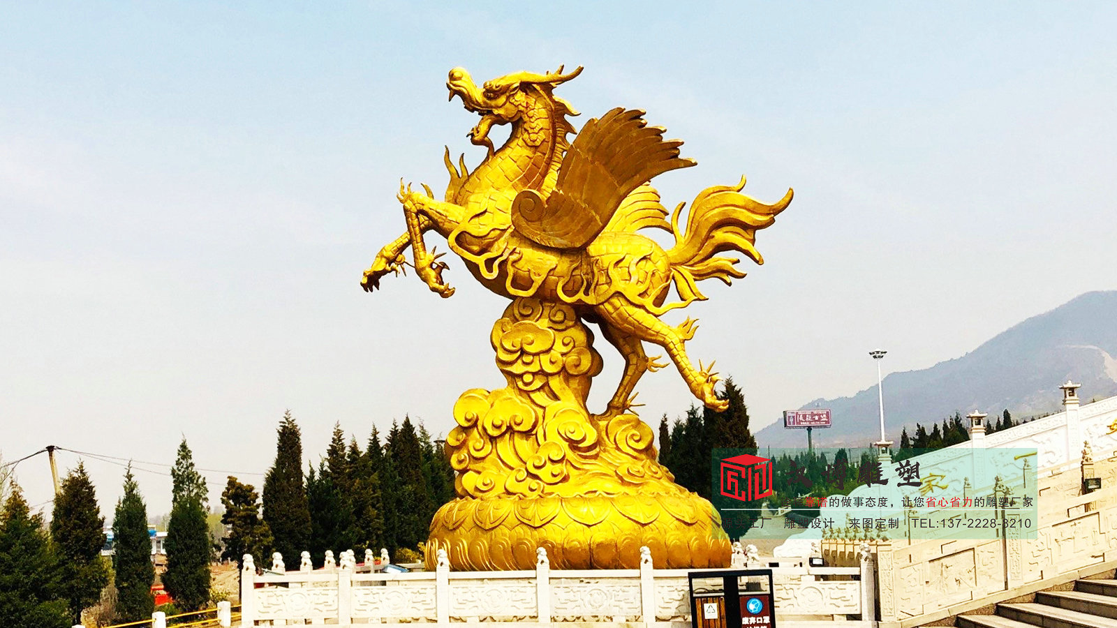 黄铜古神兽雕塑,户外景区寺庙景观,黄铜动物雕塑厂家