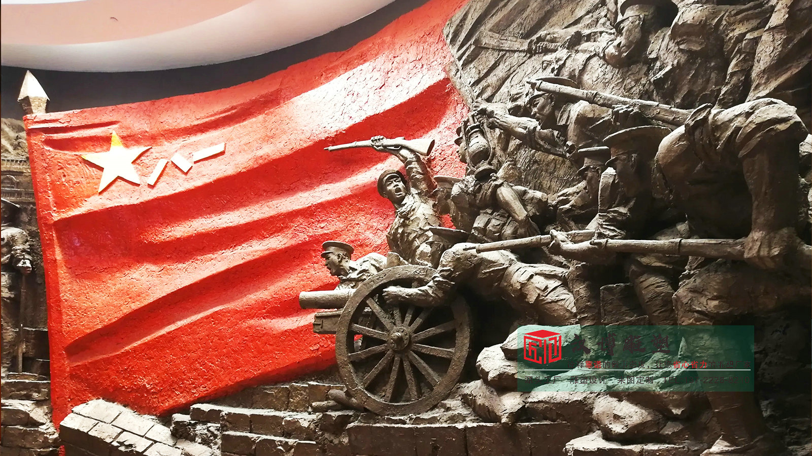 铸铜革命红军雕塑,户外景区展馆景观,黄铜人物雕塑源头工厂
