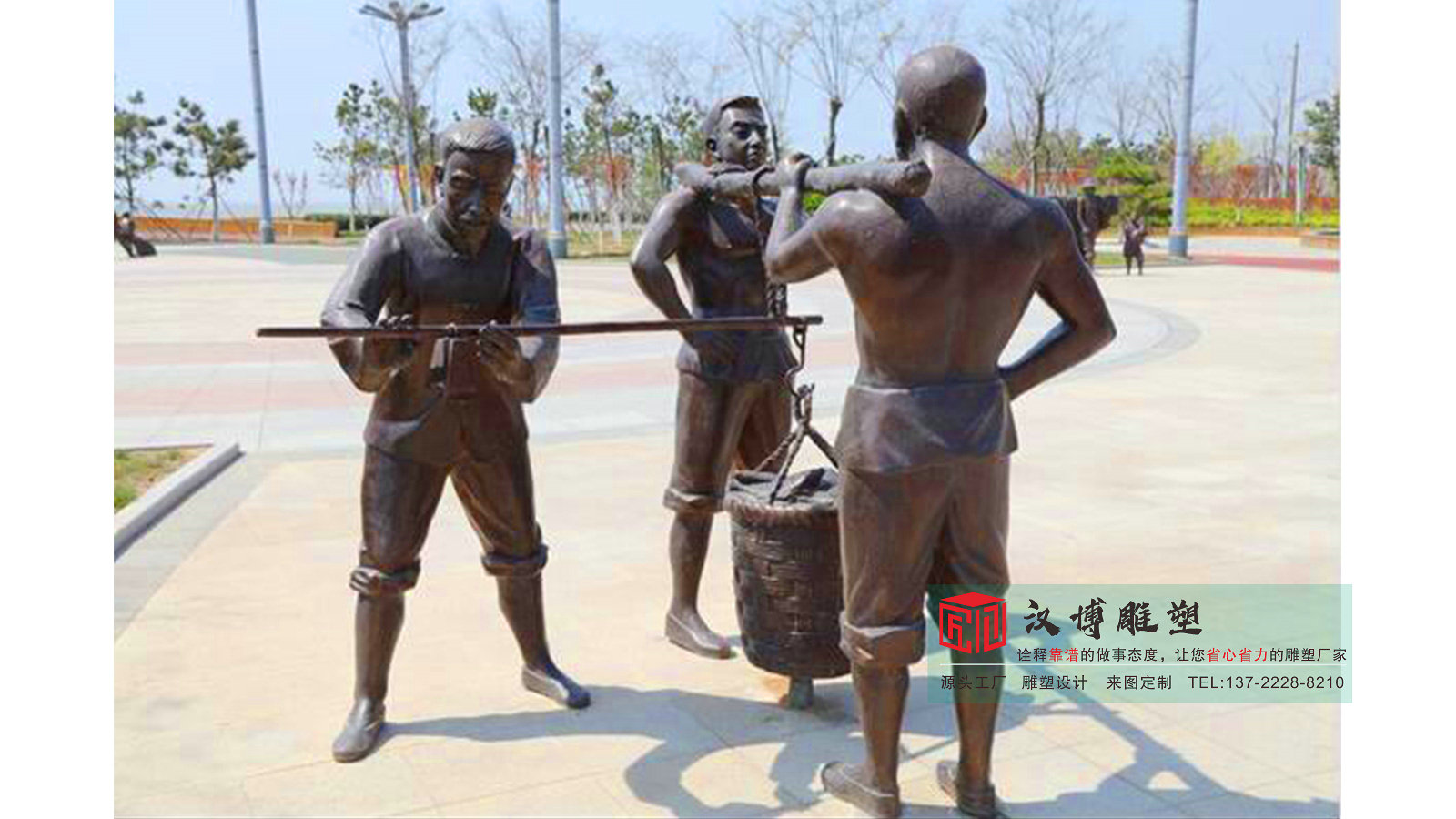鑄銅漁民主題雕塑,景區(qū)公園景觀定制,青銅人物雕塑源頭工廠