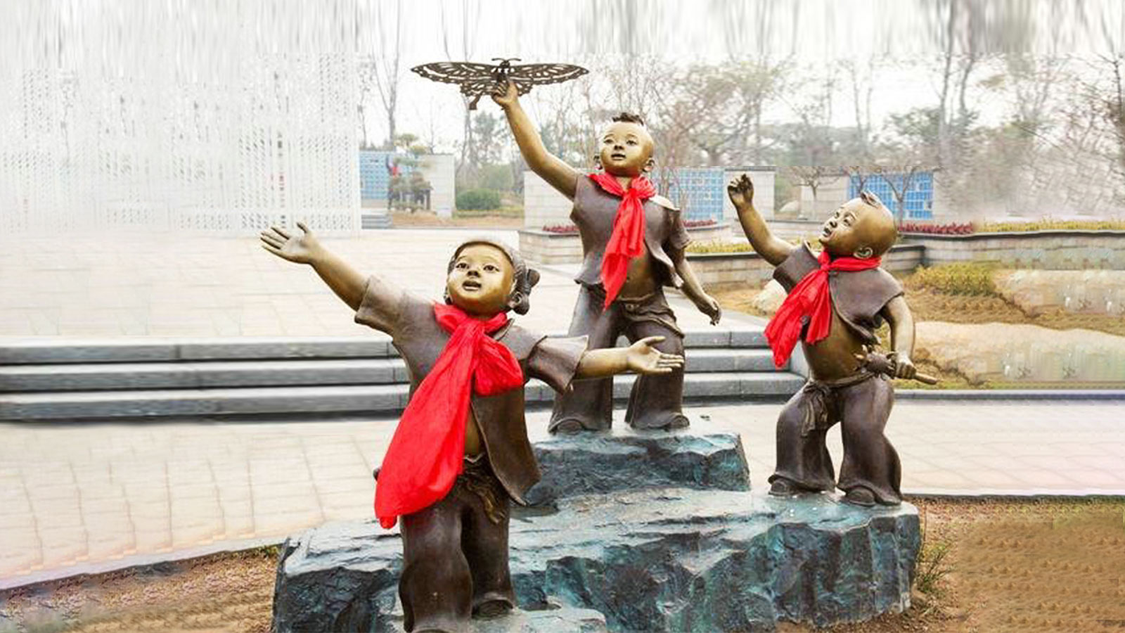现代小孩雕塑,三好学生表率雕塑,校园景观雕塑制作厂家