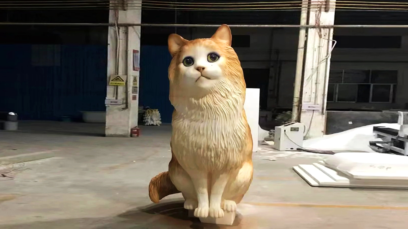 可爱猫咪雕塑,动物协会雕塑,景区萌宠摆件定制