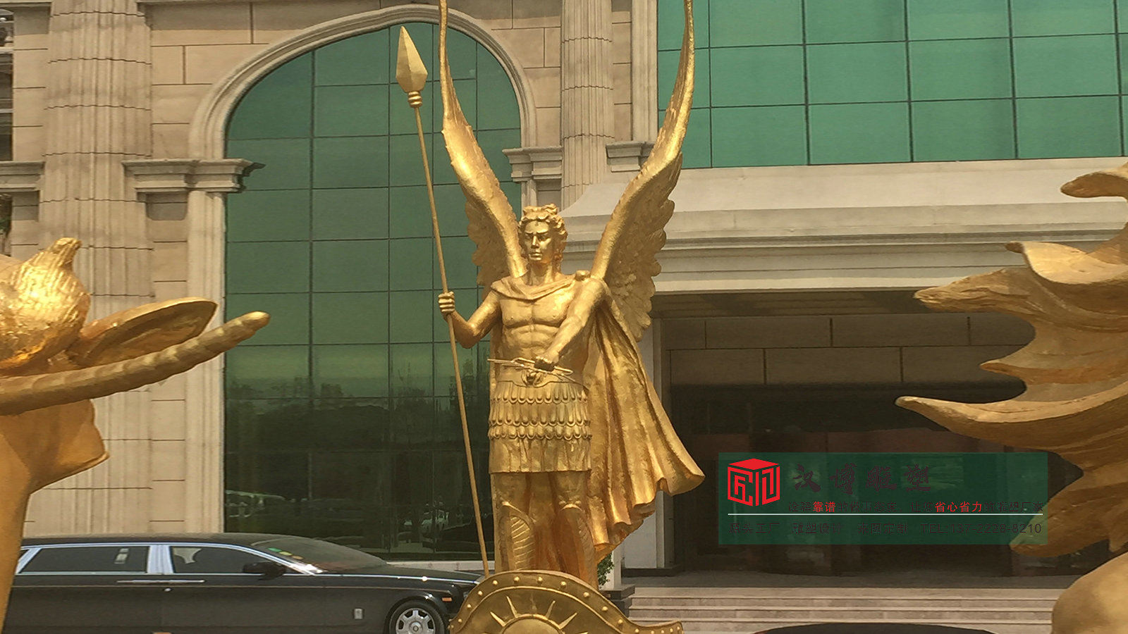 玻璃钢仿铜欧式风格战车雕塑,房地产酒店景观小品,仿铜动物雕塑源头厂家