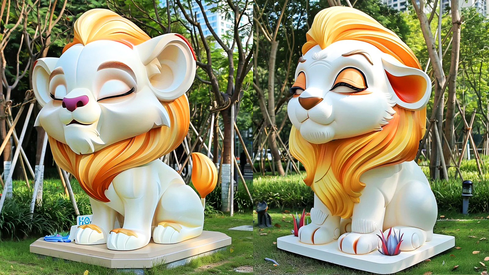 玻璃钢可爱熊定制,展厅艺术摆件加工,创意景观工厂