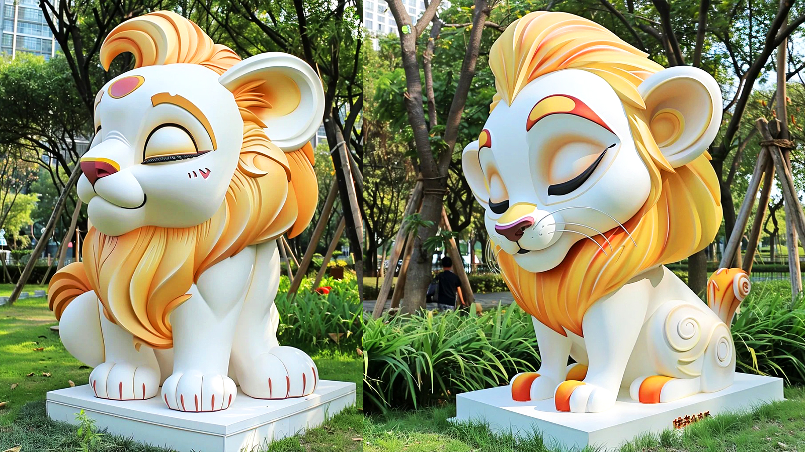 玻璃钢熊源头工厂,大型卡通人物定制,商超艺术景观厂家