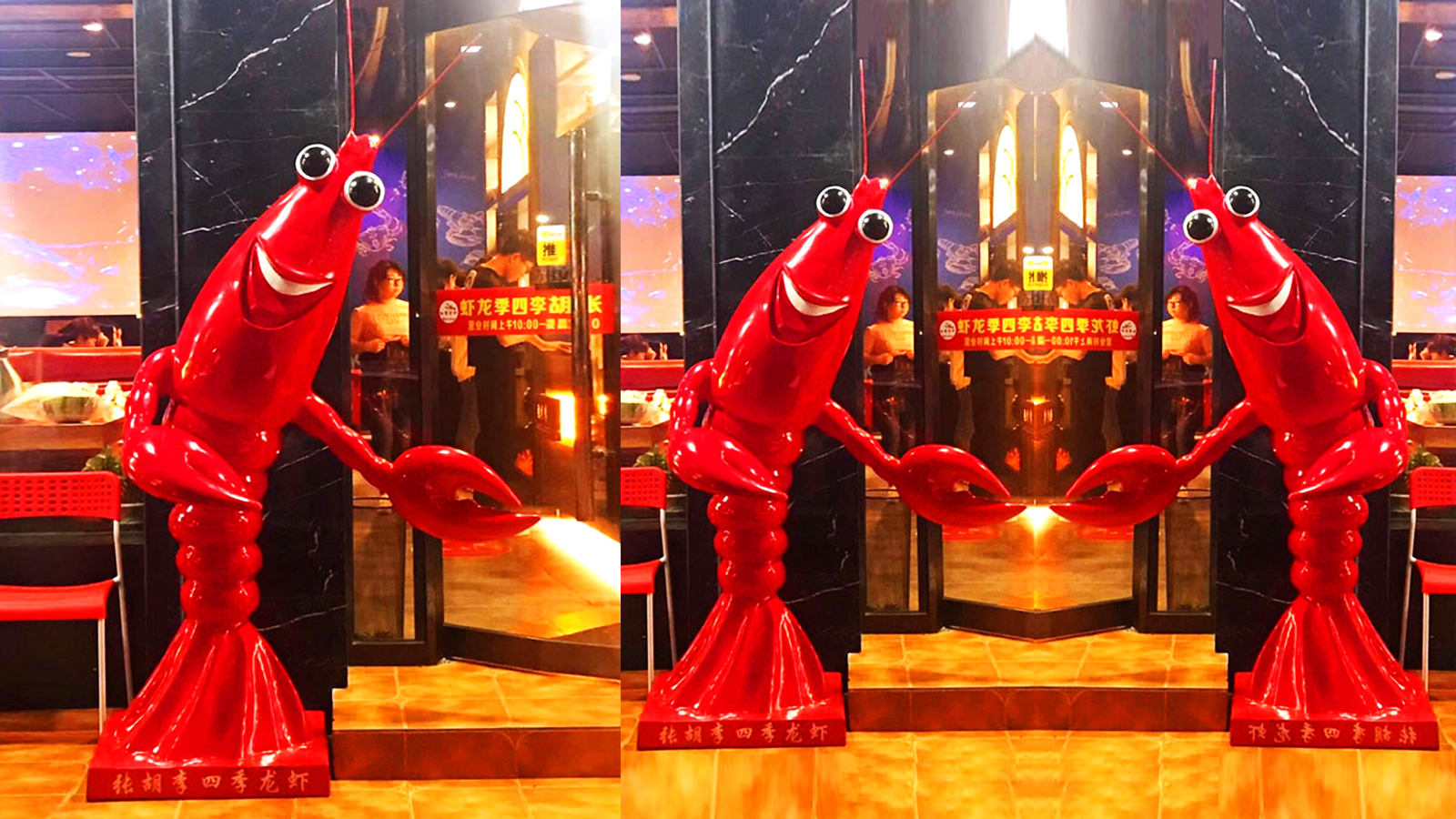 小龙虾主题雕塑,夜场小吃雕塑,卡通玩偶玻璃锅加工厂家