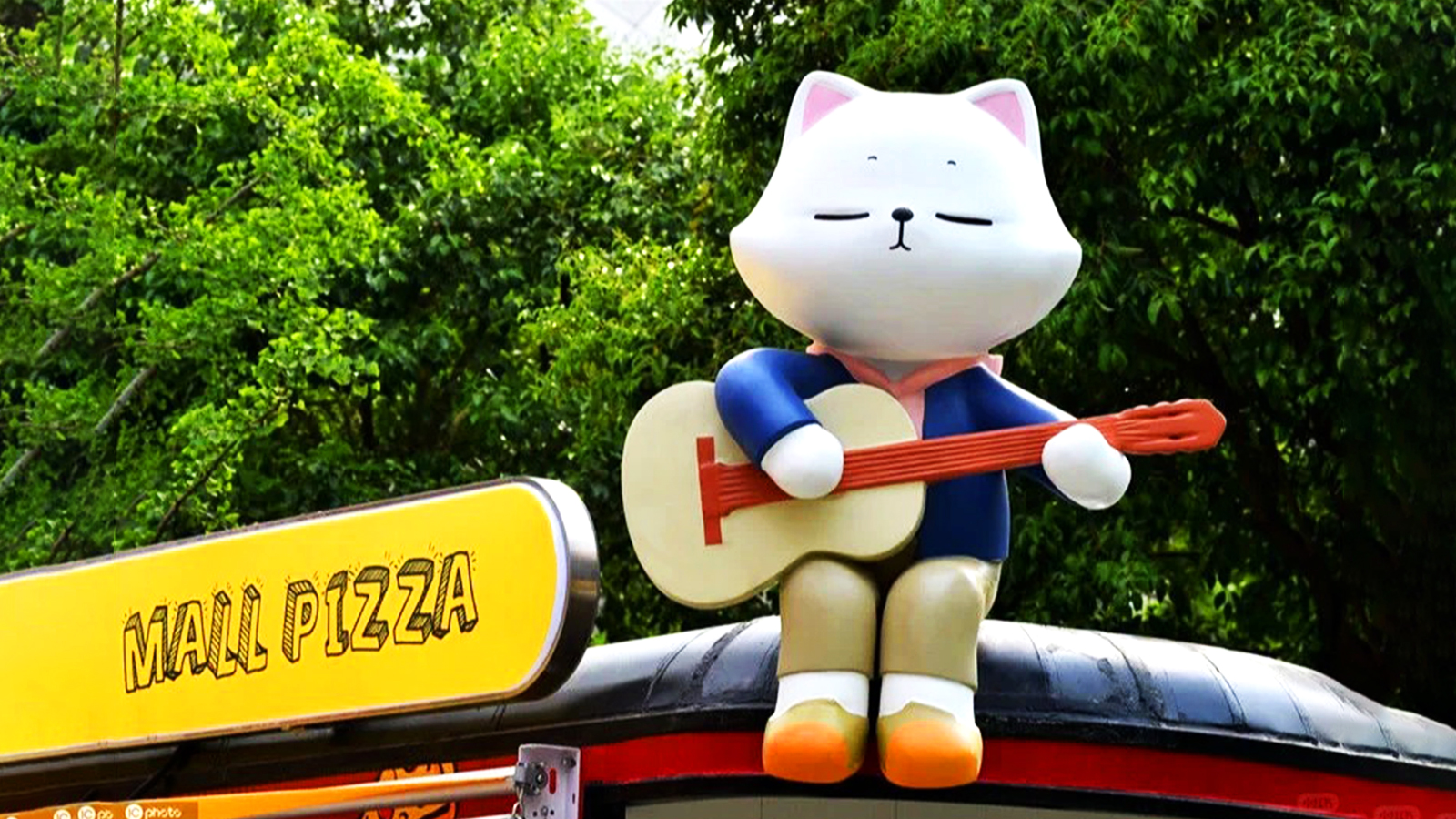 玻璃钢卡通猫咪定制,大型动物雕塑加工厂,城市创意景观工厂