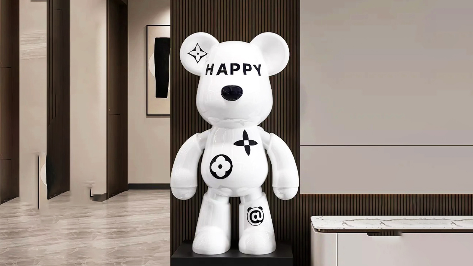 玻璃钢熊猫厂家,园林景观定制,卡通雕塑定制工厂