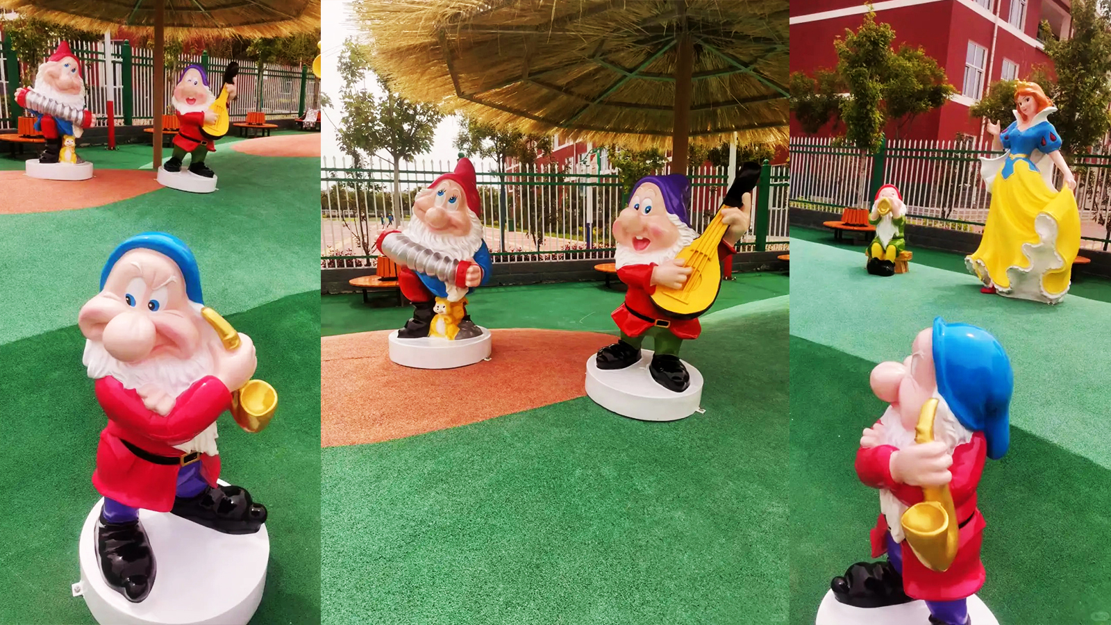 玻璃钢小矮人厂家,卡通吉祥物摆件定制,动漫人物雕塑源头